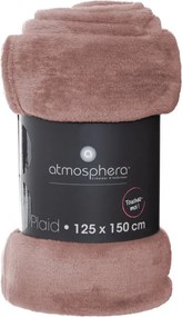 Atmosphera roze Flanellen plaid 125x150 cm - 250 g/m²