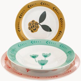 Porseleinen serviesset Bloom, 18-delig