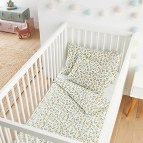 Dekbedovertrek voor babybed 20% gerecycled katoen, Poire