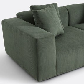 3-zitsbank van fijn ribfluweel, LIORA