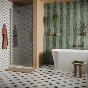 Crosswater Asura Douchedeur - 90cm - draaideur - zonder hendel - geborsteld rvs AUHDVC0900