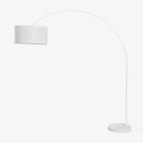 Vonera Buitenstaande Lamp Van Linnen En Ijzer Gardenia Wit - Sklum