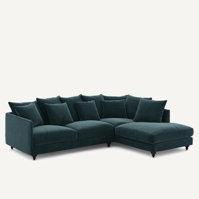 Hoekslaapbank in chenille fluweel, Lazare