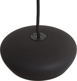 Moderne hanglamp zwart met ronde kap 3-lichts - Concerto