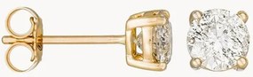 Oorbel Single van geel goud, met diamanten