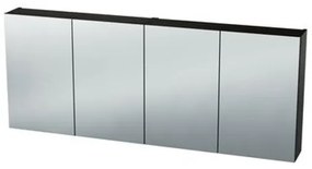 Nemo Spring Nebulo spiegelkast - 140x65x17.8cm - 4 deuren - glazen leggers - met stopcontact - zonder schakelaar - kleur: H1199 ST12 Thermo Oak Black 20036992