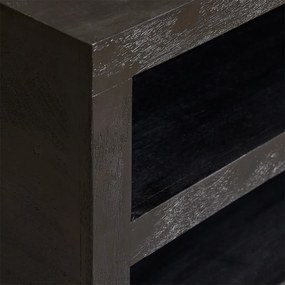 Starfurn Brussel Vierkante Salontafel Zwart Hout - 80 X 80cm.