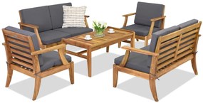 Acaciahouten tuinmeubelen Danang Koffie 6 Tuinpunt