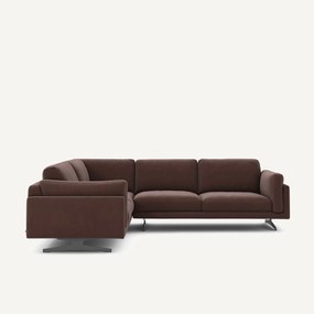 Hoekbank in fluweel linnen, César