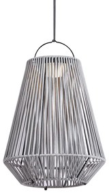 Bohemian tafellamp grijs incl. LED 3-staps dimbaar IP54 solar oplaadbaar - Duca