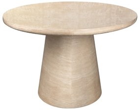 Richmond Interiors Fictus Ovale Eettafel Travertin Beige - 240 X 120cm.