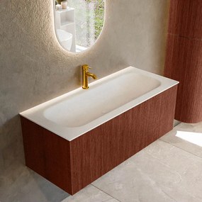 Mondiaz Kurve 110cm badmeubel ruby met 1 lade en wastafel big medium midden 1 kraangat