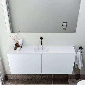 Zaro Polly toiletmeubel 120cm clay met witte wastafel zonder kraangat