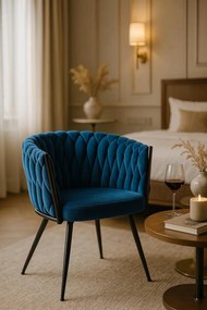 Widny Zwart Fluwelen Stoel