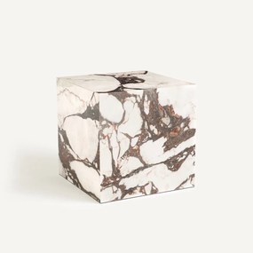 Bijzettafel van keramiek met marmereffect, ALCANA