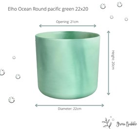 Pot Elho Ocean Round pacific green