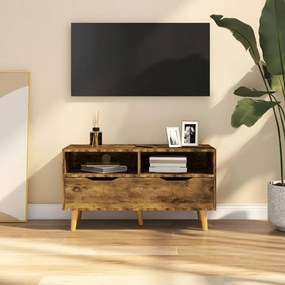 vidaXL Tv-meubel 90x40x48,5 cm spaanplaat gerookt eikenkleurig