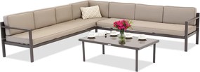 Garden Point hoekmeubelset voor 6 personen Porto Corner 6 bruin