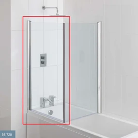 Eastbrook Type 1 badwand 80x140cm chroom