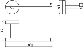 Clou Flat toiletrolhouder RVS geborsteld