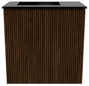Mondiaz Joya 40cm toiletmeubel walnut met wastafel faye links zonder kraangat urban