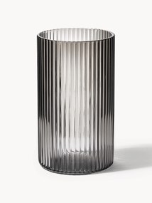 Mondgeblazen kleine longdrinkglazen Ripple met groefreliëf, 4 stuks