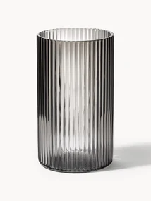 Mondgeblazen kleine longdrinkglazen Ripple met groefreliëf, 4 stuks