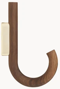 Walnoothouten wandhaak Umbrella, in verschillende formaten