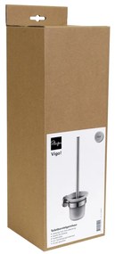 Plieger Vigo toiletborstel met glas geborsteld chroom