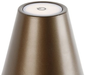 LED Tafellamp brons 3-staps dimbaar in kelvin oplaadbaar - Tazza Modern Binnenverlichting Lamp