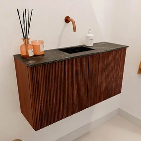 Mondiaz Joya DLux 80cm toiletmeubel ruby met wastafel faye midden zonder kraangat lava