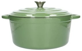 Braadpan, gietijzer, groen,Ø 29 cm