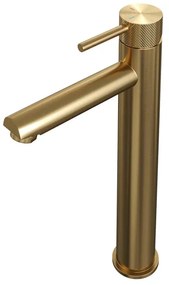 Brauer Gold carving Wastafelmengkraan opbouw - hoog - model a - PVD - geborsteld goud 5-GG-002-HD6