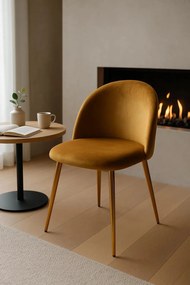 Vint fluwelen Gouden Stoel