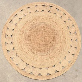 Dutch Lifestyle Vloerkleed Jaipur Classic rond 200 cm beige