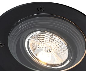 Moderne buiten grondspot zwart AR70 verstelbaar IP65 - Delux Modern GU10 IP65 Buitenverlichting