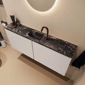 Mondiaz Ture DLux toiletmeubel 120cm linen met wastafel lava midden met kraangat