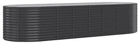 vidaXL Plantenbak 322x100x68 cm gepoedercoat staal antracietkleurig
