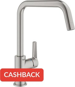 Grohe QuickFix Start verhoogde keukenmengkraan hoek supersteel