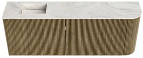 Mondiaz Joya DLux 110cm toiletmeubel ronding rechts dusk met wastafel faye links zonder kraangat ostra