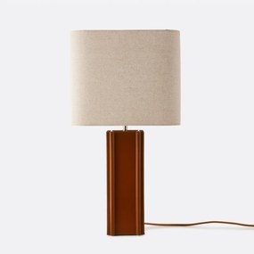 Tafellamp van keramiek en linnen, BIMO