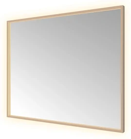 Hotbath &More Square rechthoekige spiegel 100x80cm geborsteld koper PVD