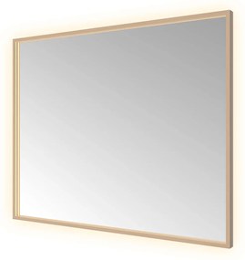 Hotbath &More Square rechthoekige spiegel 100x80cm geborsteld koper PVD
