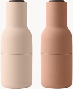 Zout- en peperstrooier Bottle Grinder met walnoothouten deksel, 2-delig