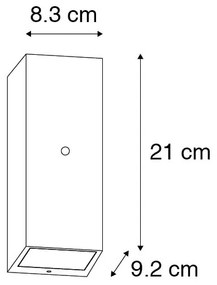 Buitenlamp met schemerschakelaar / dag-nacht sensor met bewegingsmelder Wandlamp met schemerschakelaar / dag-nacht sensor met bewegingsmelder grijs 2-lichts IP44 met schemersensor - Baleno Modern GU10 IP44 Buitenverlichting