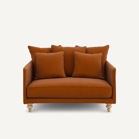 2-zits compacte bank in linnen fluweel, LAZARE