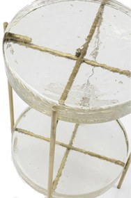 Kare Design Ice Double Glazen Bijzettafel Rond - 30 X 30cm.