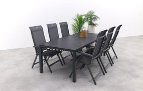Hartman Milaan/Chaneo verstelbare tuinset - 220x100 cm. - 7-delig