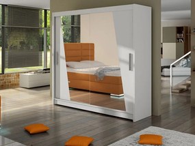 Kledingkast Closico Pallor XIV, Wit, 215x180x58cm, 139 kg, Kledingkast deuren: Schuivend, Aantal planken: 5, Aantal planken: 5