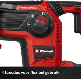 Einhell TP-HD 18/28 Li BL+4 (1x3,0Ah+) - PROFESSIONAL Accu Boorhamer - Power X-Change